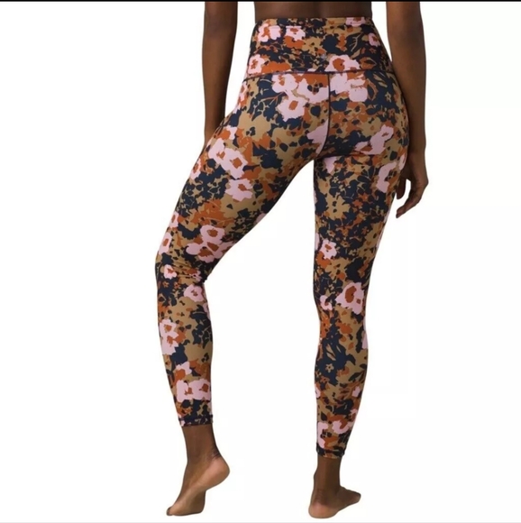 Prana Women's XS Kimble Printed 7/8 Legging Pants Nordic Pink Wildflower - Picture 6 of 11